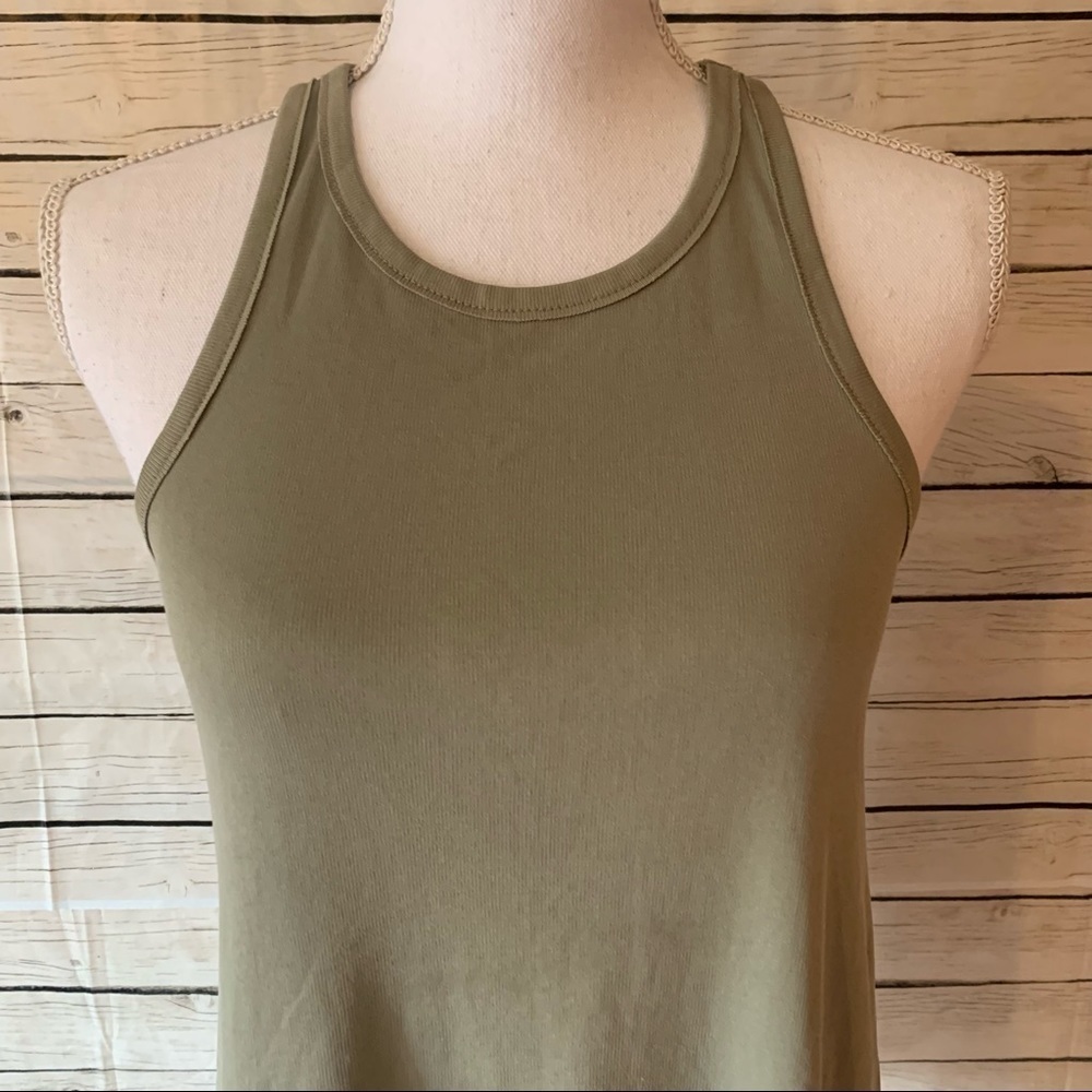 Double Zero Soft Modal Ribbed Racerback Tank Top - Picture 3 of 5